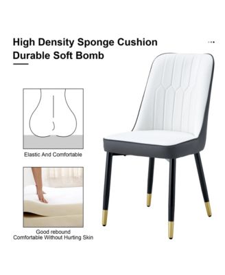 Marble Table and Chair Set: Gold Legs, Plush Chairs
