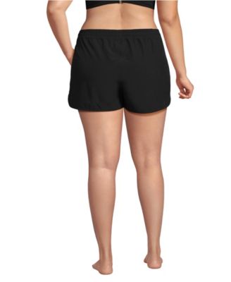 Plus Size 3" Packable Cover-up Swim Shorts
