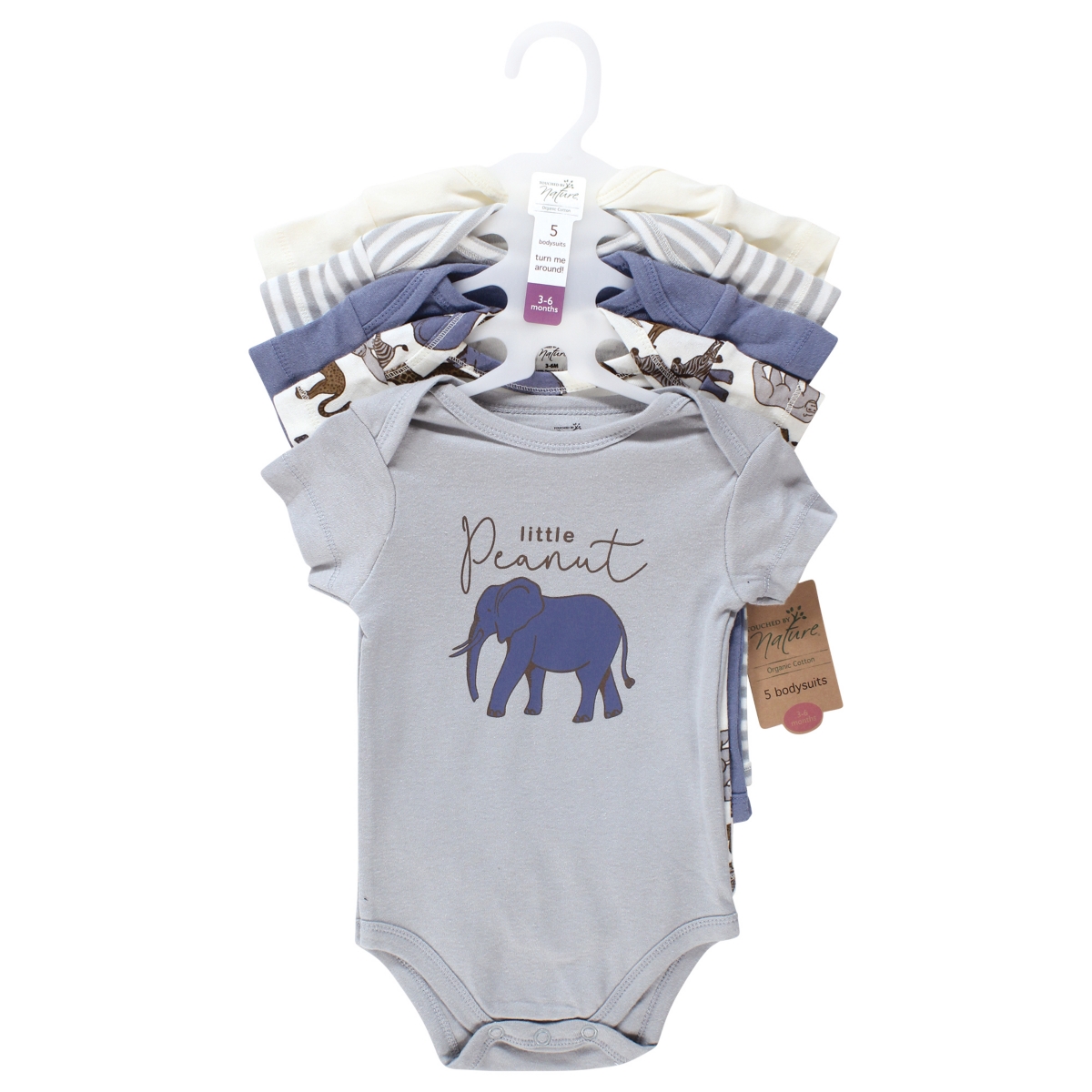 Touched by Nature Baby Boys Natural Cotton One-Pieces