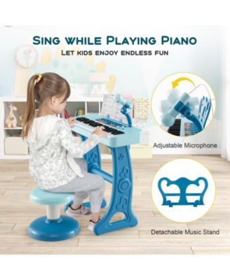 61-Key Electronic Keyboard Piano Set with LCD Screen for Beginners