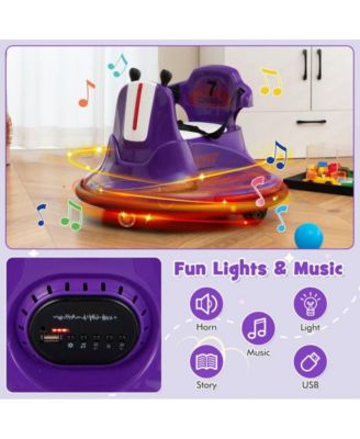 6V Bumper Car for Kids Toddlers Electric Ride On Car Vehicle with 360° Spin-Red