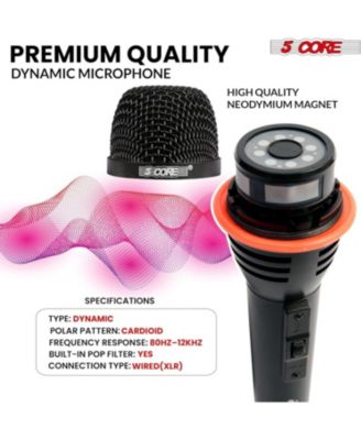 Dynamic Microphone A-54 2PCS, Omni Directional Pickup, XLR Connectivity, Ideal for Singing, Durable Construction