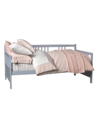 Twin Size Wooden Slats Daybed Frame Support Platform W/Rails Cherry