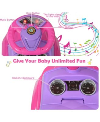 3 In 1 Ride on Push Car Toddler Stroller Sliding Car with Music