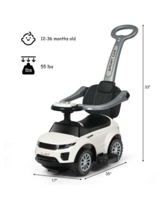 3 In 1 Ride on Push Car Toddler Stroller Sliding Car with Music