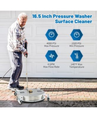 4000PSI Pressure Washer Surface Cleaner Stainless Steel with Casters