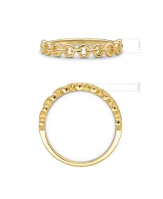 Cable Link Ring in 14K Gold, Size 7, approx. 1.6 grams