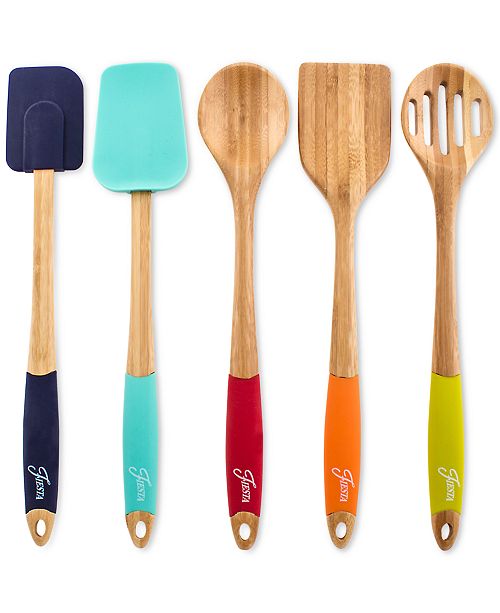 Fiesta Bamboo & Silicone 5Pc. Mixing & Serving Utensils & Reviews