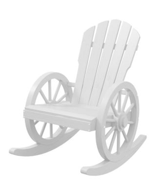Oversized Slatted Adirondack Rocking Chair