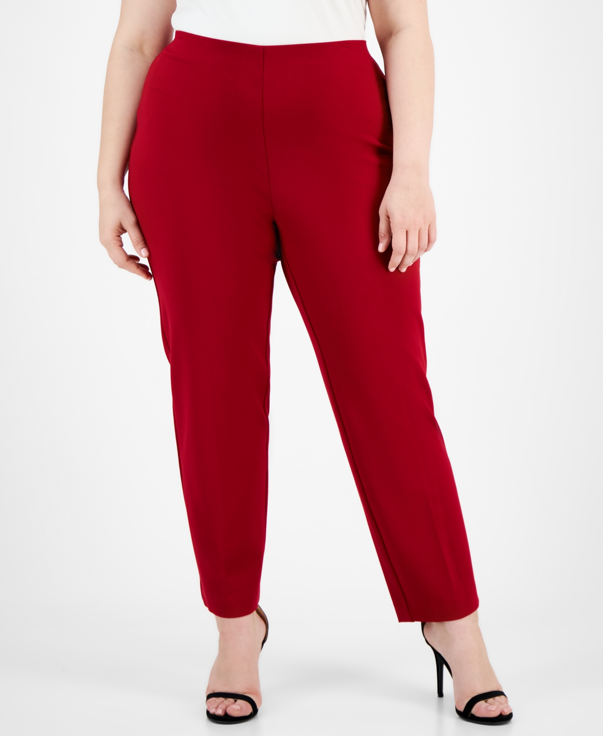 Anne Klein Plus Size Hollywood Slim-Fit Ankle Pants