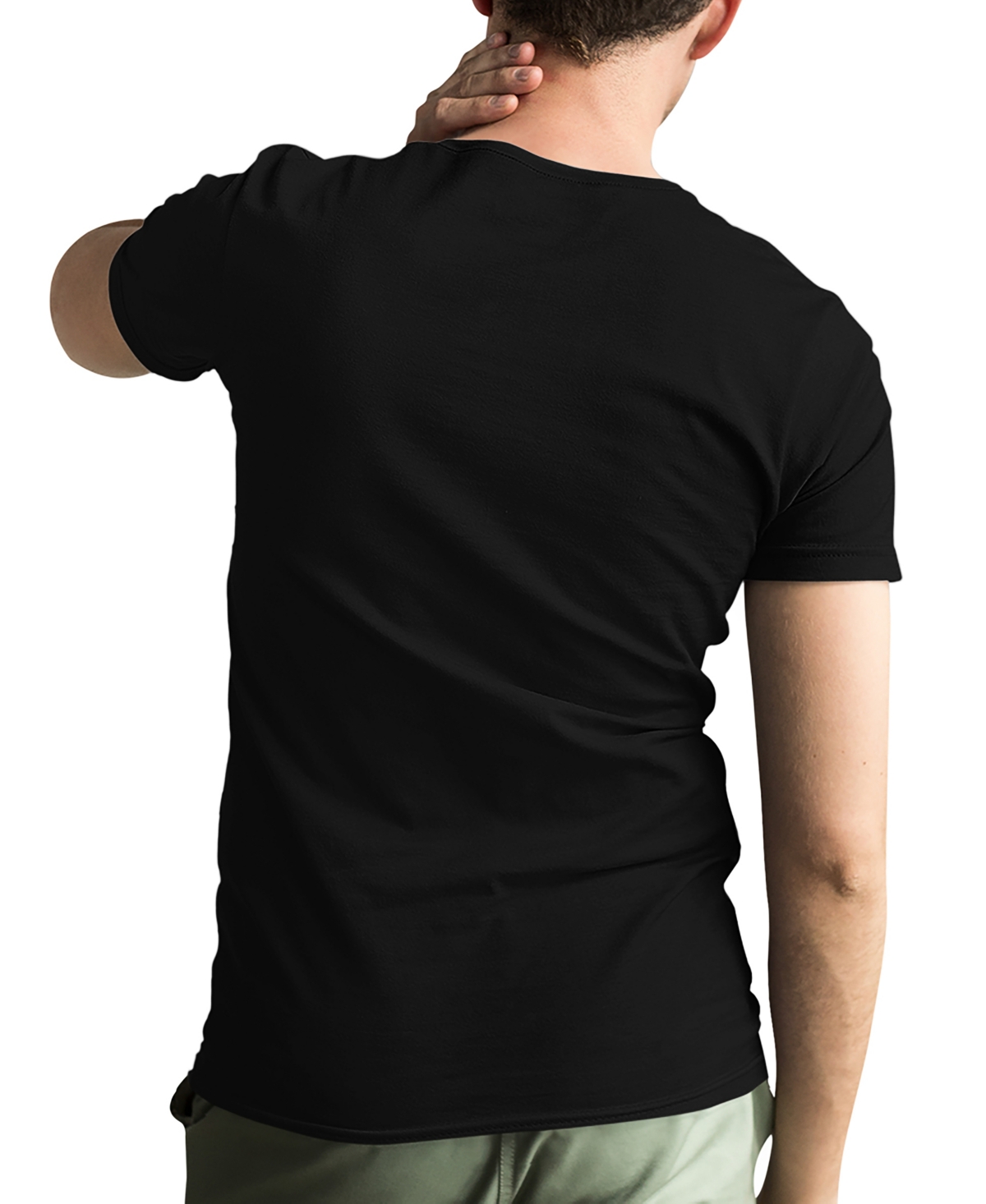 Shop La Pop Art Men's Stretching Cat Premium Blend Word Art T-shirt In Black