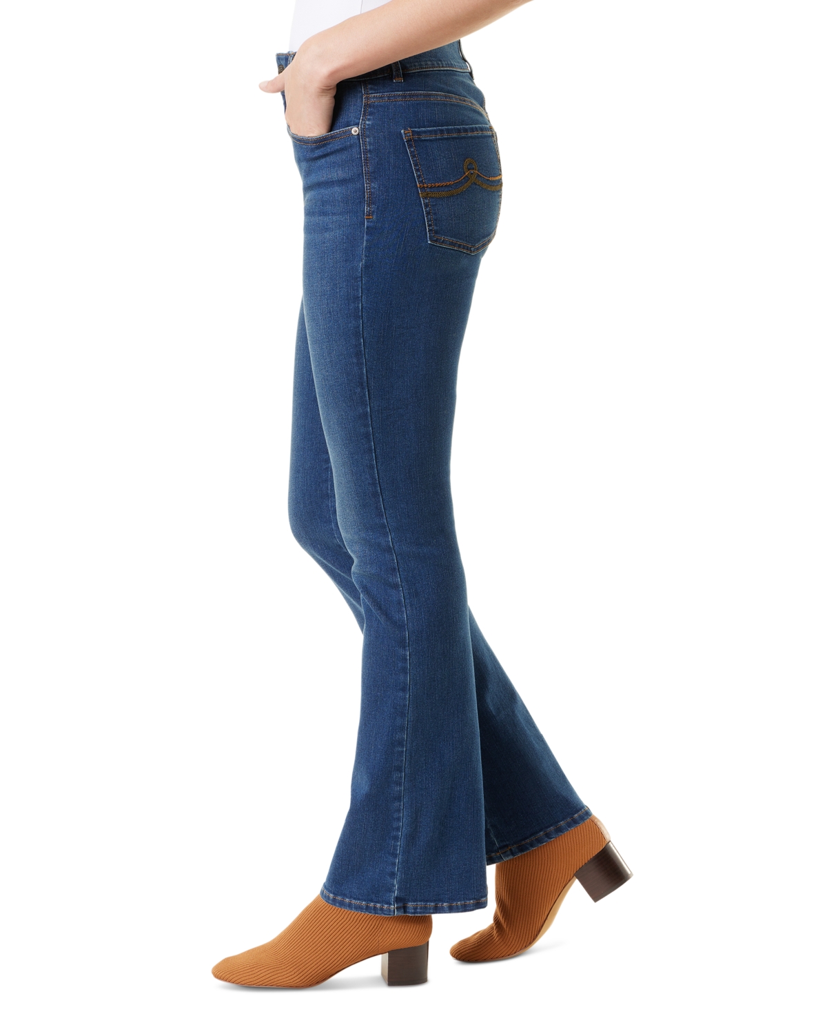 Gloria Vanderbilt Women's Shape Effect Tummy Sculpt Bootcut Jeans - Halifax with Whiskers