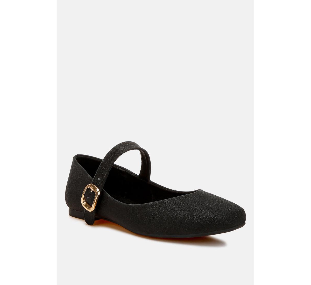 London Rag Herma Glitter Pin Buckle Ballerinas