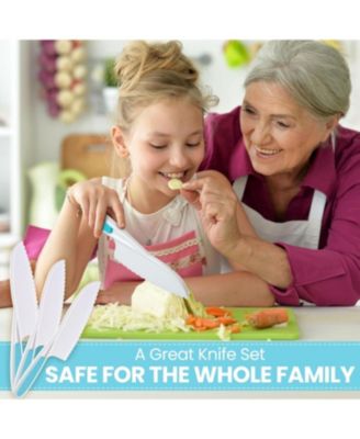 3-Piece Kids Knife Set for Real Cooking & Baking with Serrated Edges