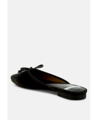 Taylena Satin Bow Detail Mules