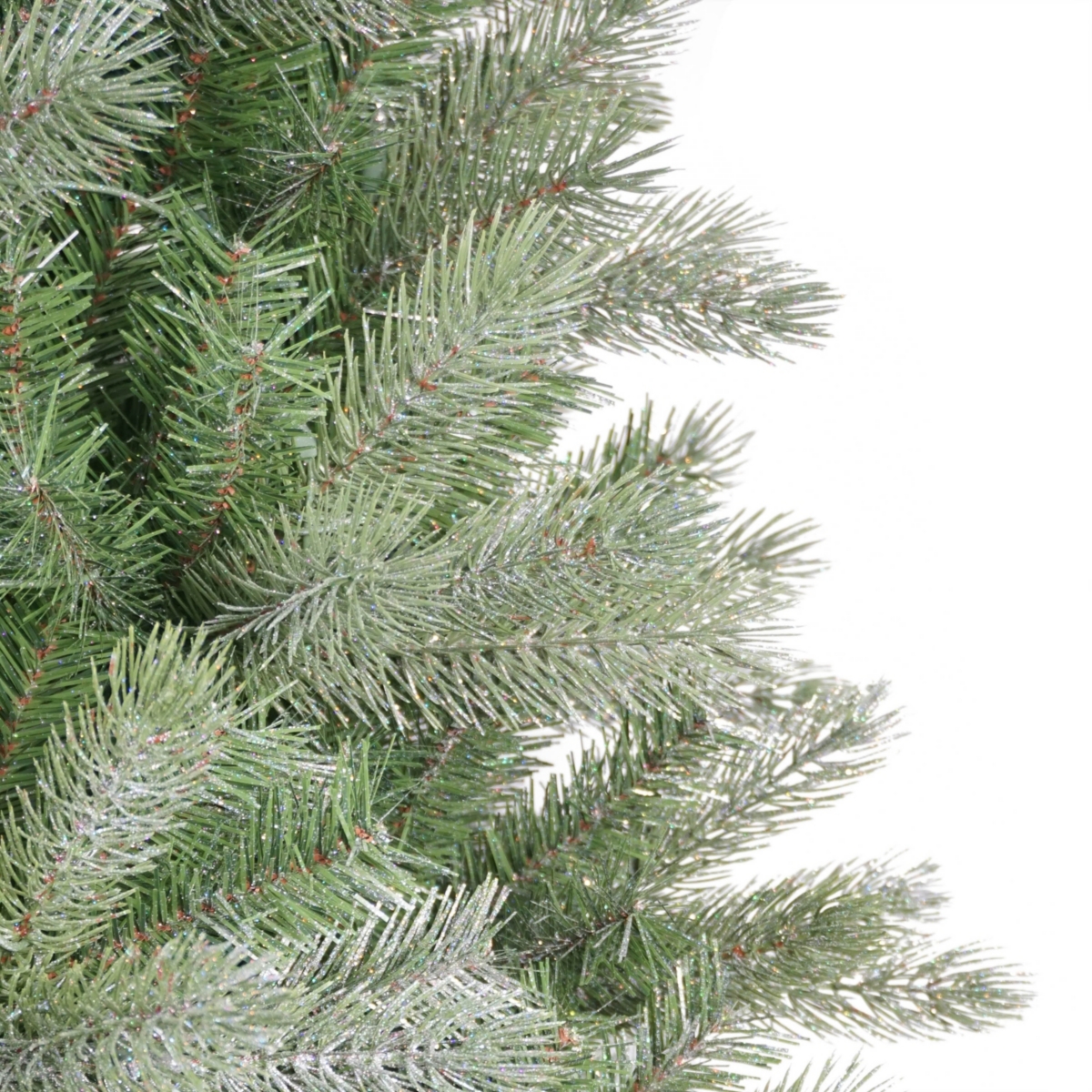 Puleo 7.5' Pre-lit Glistening Acadia Spruce Artificial Christmas Tree In Green