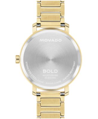 Women's Bold Evolution 2.0 Swiss Quartz Ionic Plated Light Gold Steel Watch 34mm