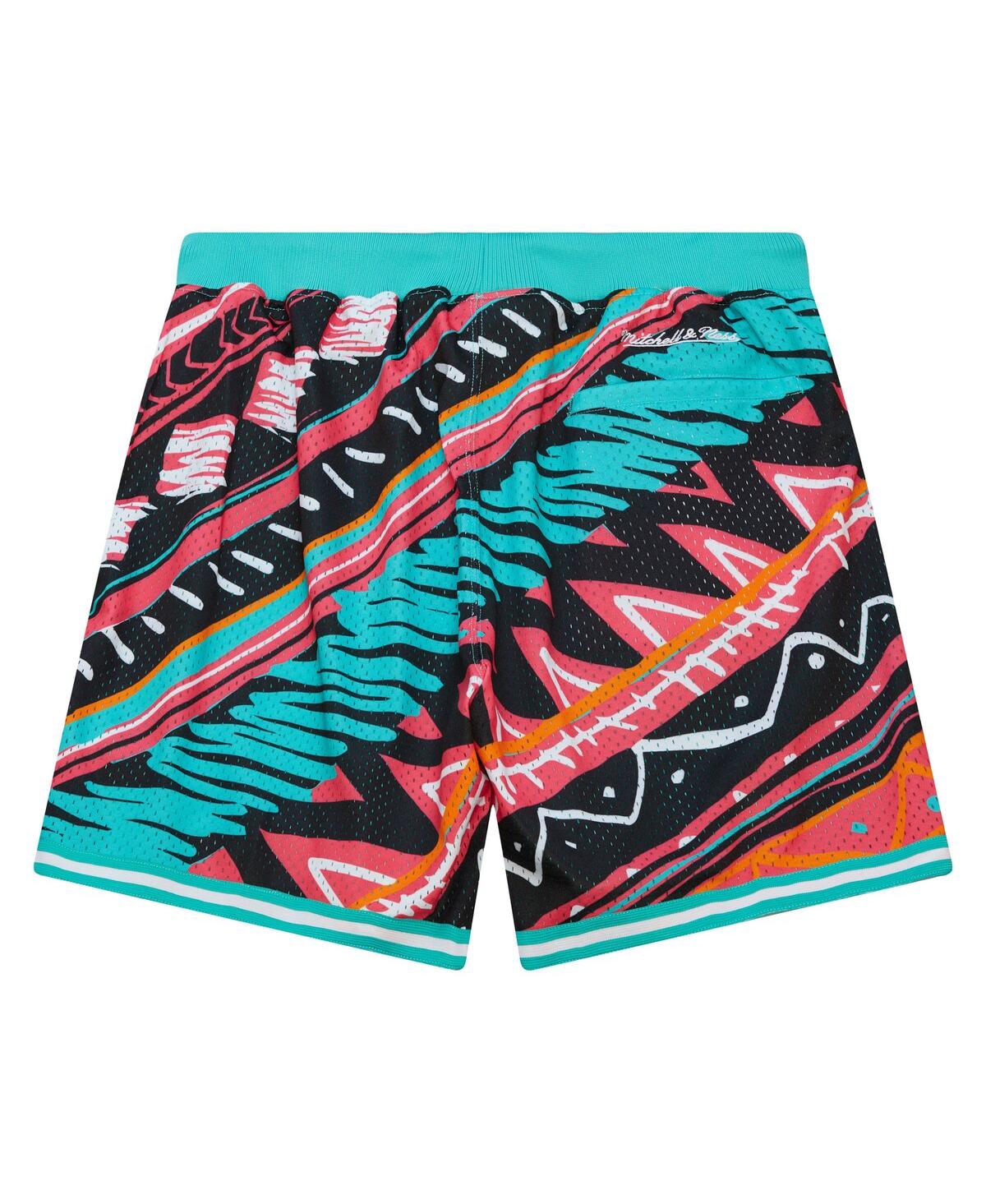 Mitchell & Ness Men's Teal San Antonio Spurs Game Day Pattern Shorts In Turquoise