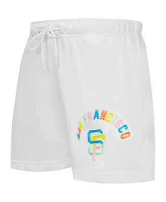 Women's White San Francisco Giants Washed Neon Shorts