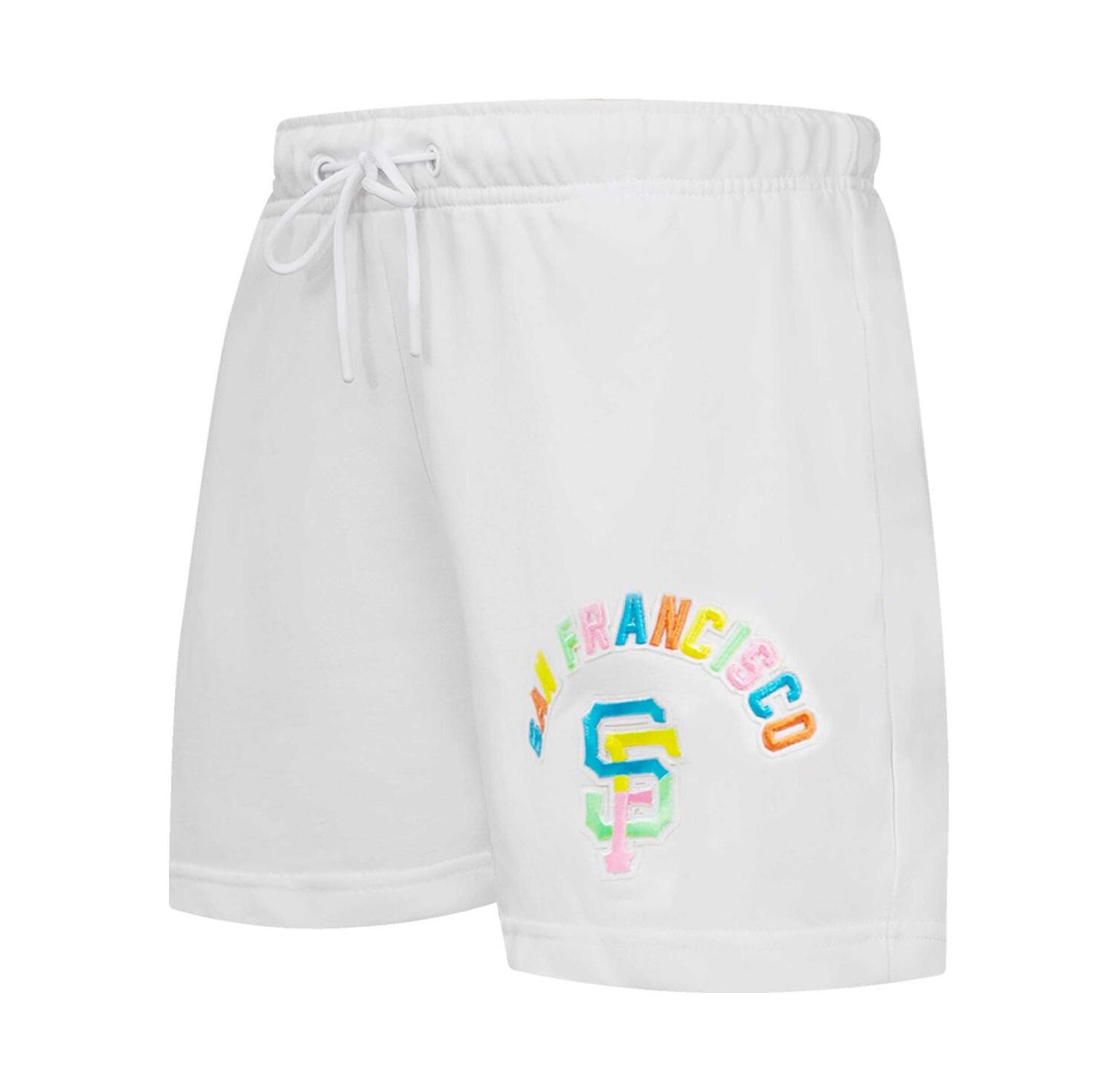 Women's White San Francisco Giants Washed Neon Shorts