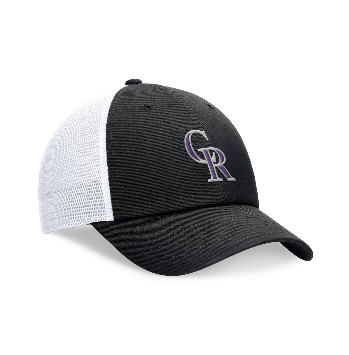 Мужская кепка Nike Black Colorado Rockies Club Trucker Adjustable Hat — фото 1