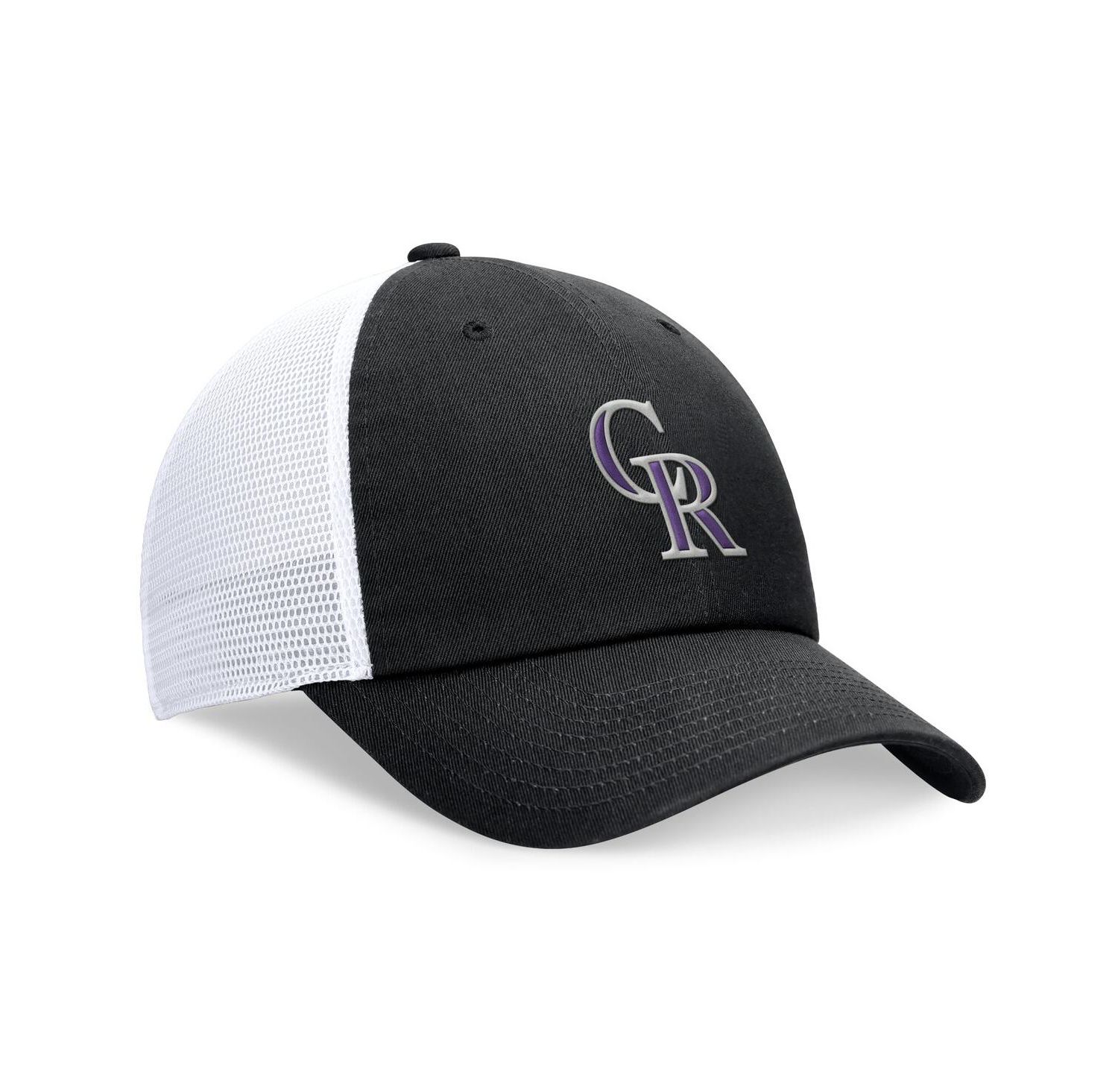 Men's Black Colorado Rockies Club Trucker Adjustable Hat