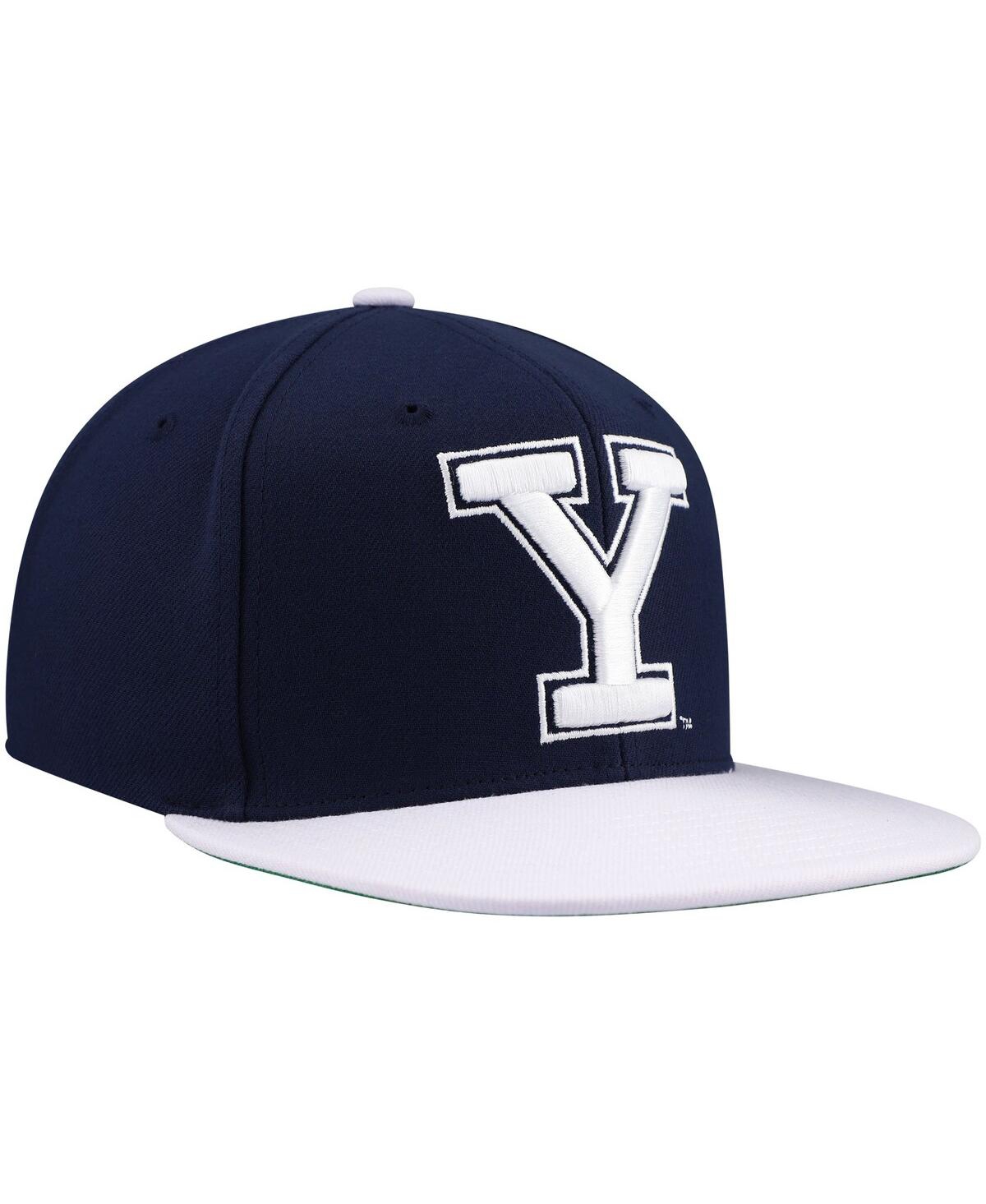 Mitchell & Ness Men'sWhite Yale Bulldogs 2-Tone 2.0 Snapback Hat - Navy, White