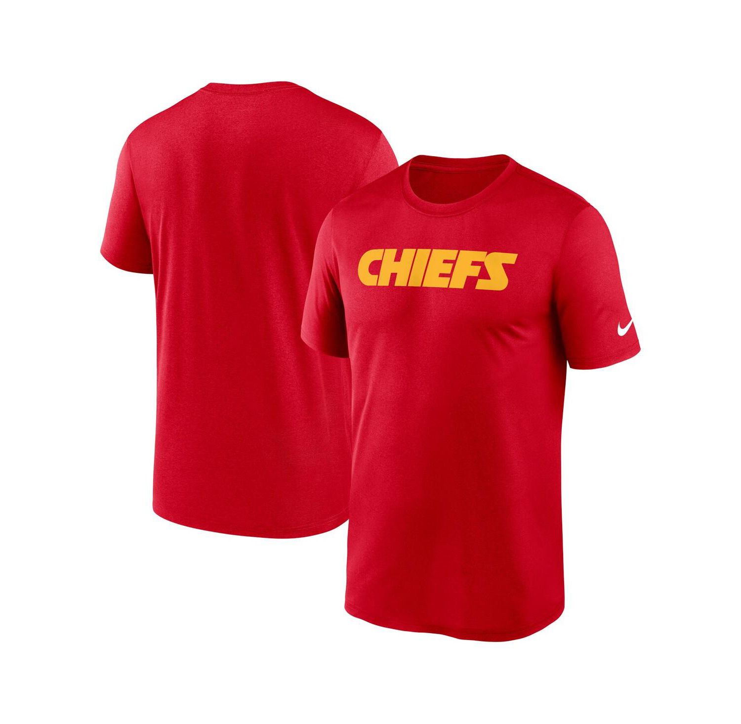 Men's Red Kansas City Chiefs Primetime Legend Wordmark Performance T-Shirt