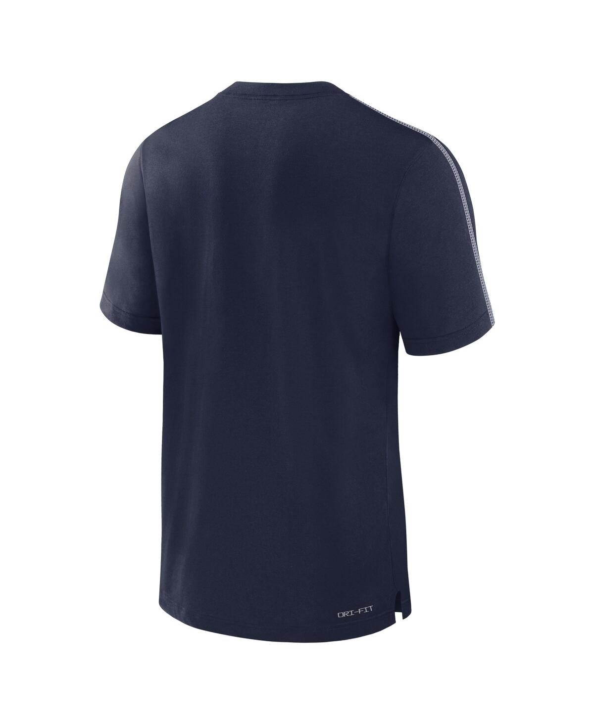 Nike Men's Navy Penn State Nittany Lions 2024/25 Sideline Player Performance Tri-blend T-shirt In Navy,white