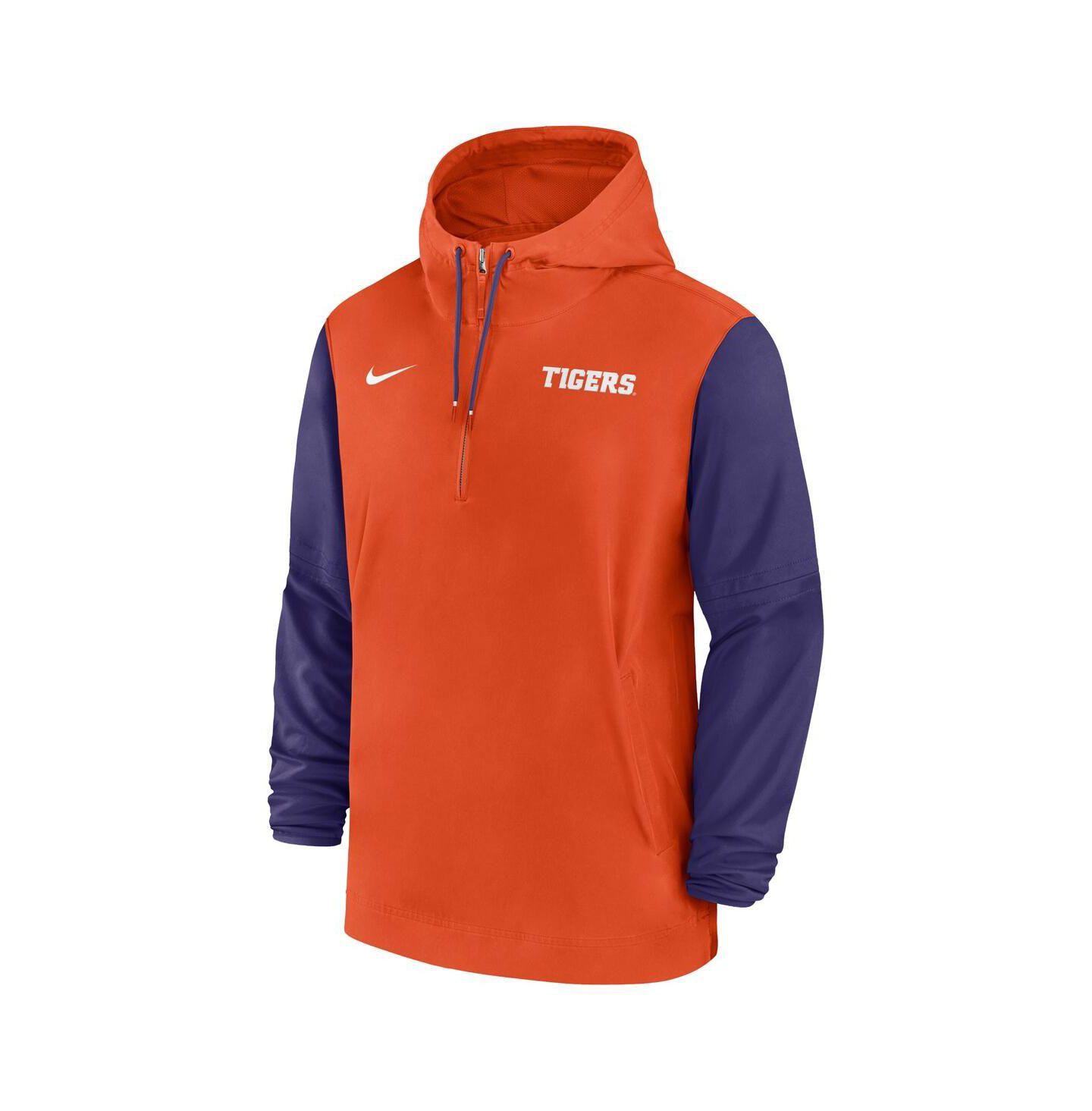 Мужское худи Nike Orange Clemson Tigers 2024 Sideline Pregame Player Half-Zip — фото 3