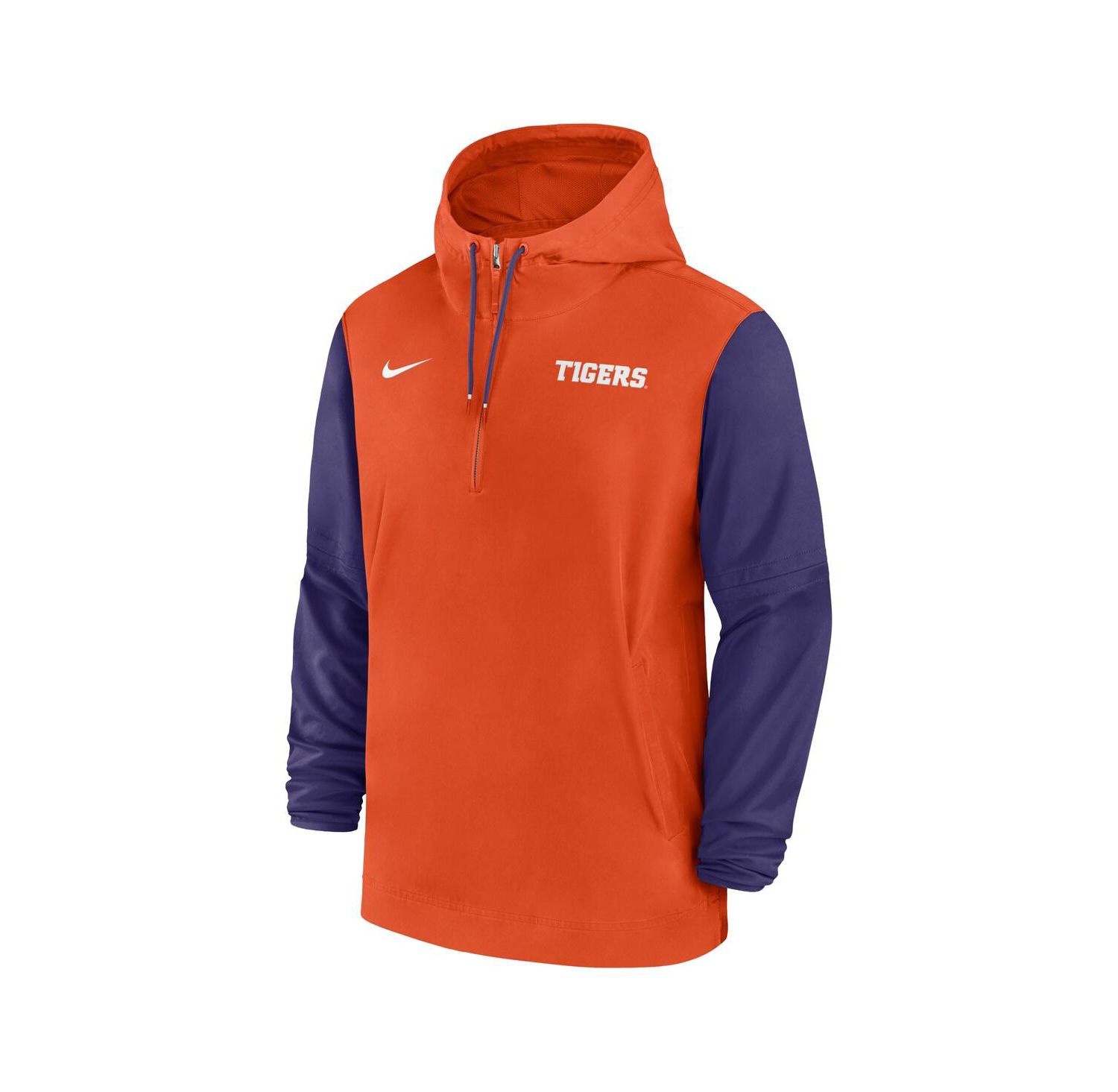Men's Orange Clemson Tigers 2024 Sideline Pregame Player Half-Zip Hoodie
