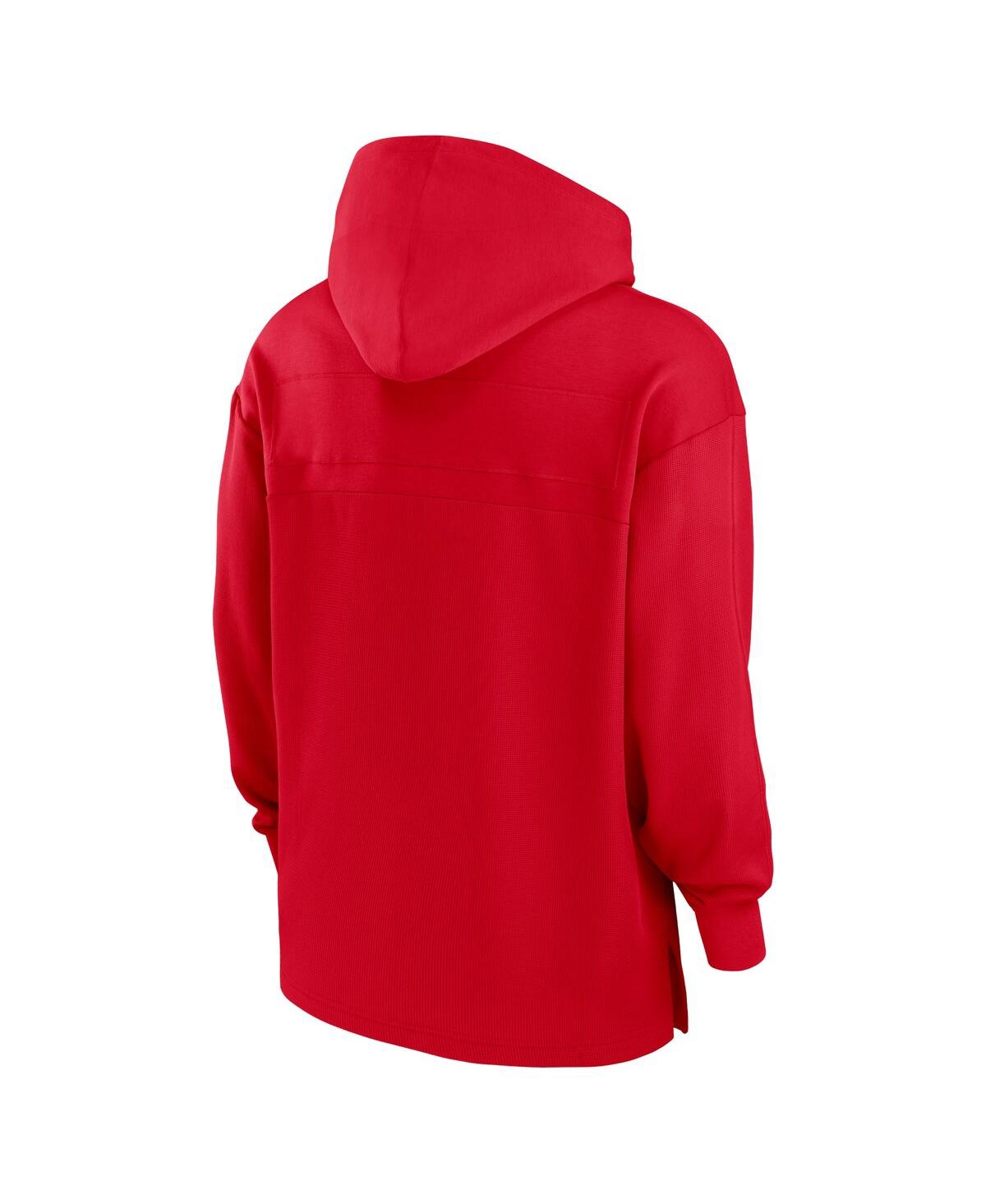 Nike Men'sOhio State Buckeyes 2024/25 Sideline Jersey Performance Pullover Hoodie - Scarlet, White
