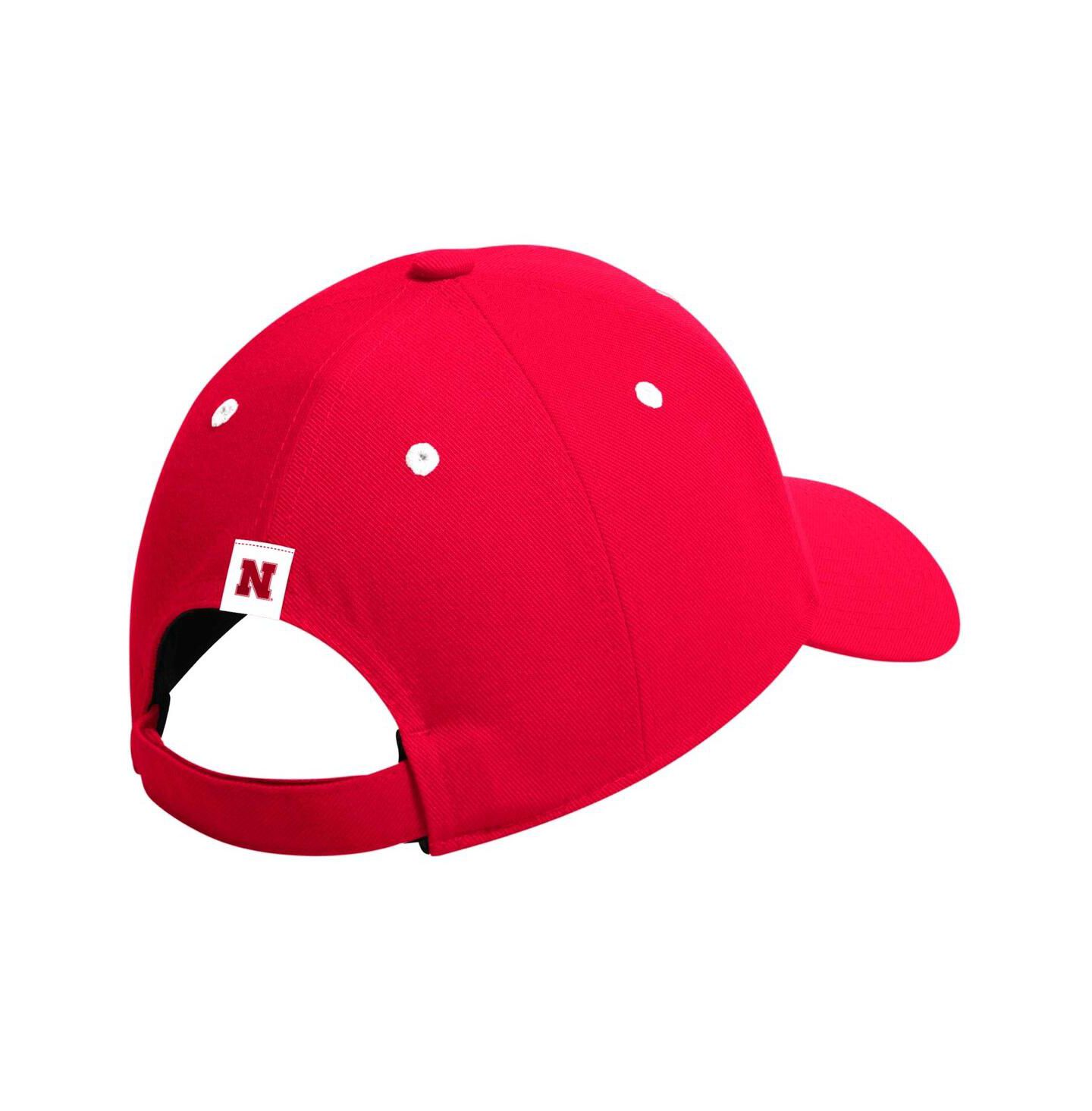 Мужская кепка adidas Scarlet Nebraska Huskers Seasonal Half Font Adjustable Hat — фото 2