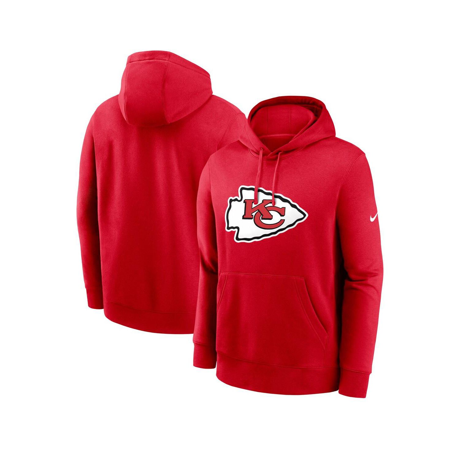 Men's Red Kansas City Chiefs Club Logo Pullover Hoodie