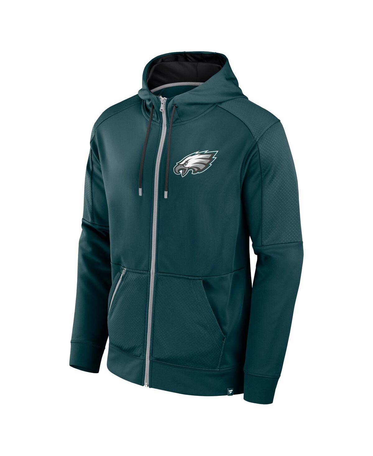Fanatics Men'sPhiladelphia Eagles Defender Full-Zip Hoodie - Green, Black
