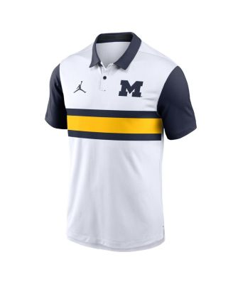 Men's White Michigan Wolverines Primetime Campus Vapor Performance Polo