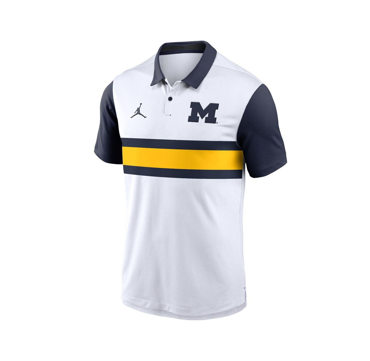 Men's White Michigan Wolverines Primetime Campus Vapor Performance Polo