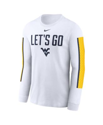 Men's White West Virginia Mountaineers Local Spirit Slogan Long Sleeve T-Shirt