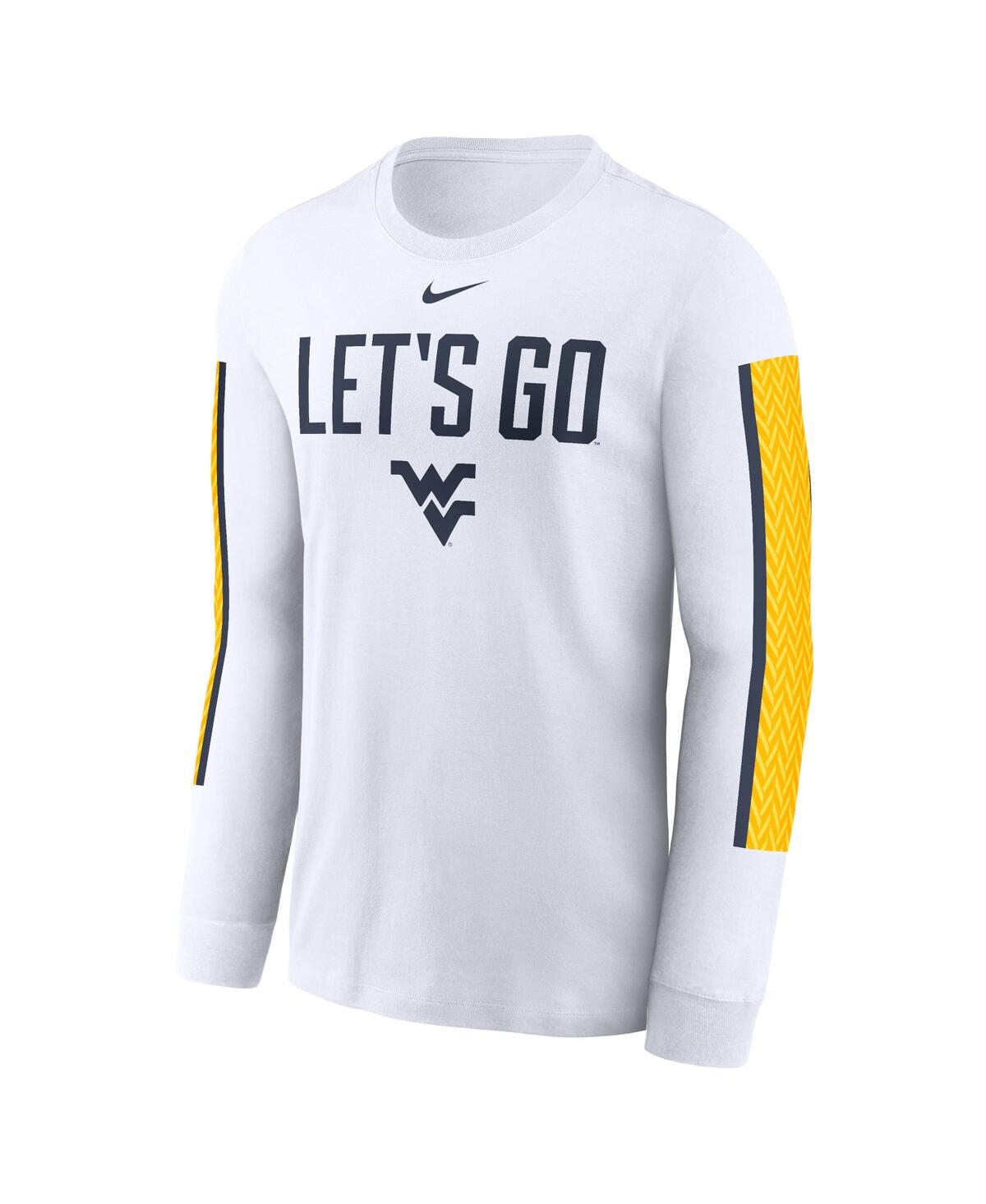 Nike Men'sWest Virginia Mountaineers Local Spirit Slogan Long Sleeve T-Shirt - White