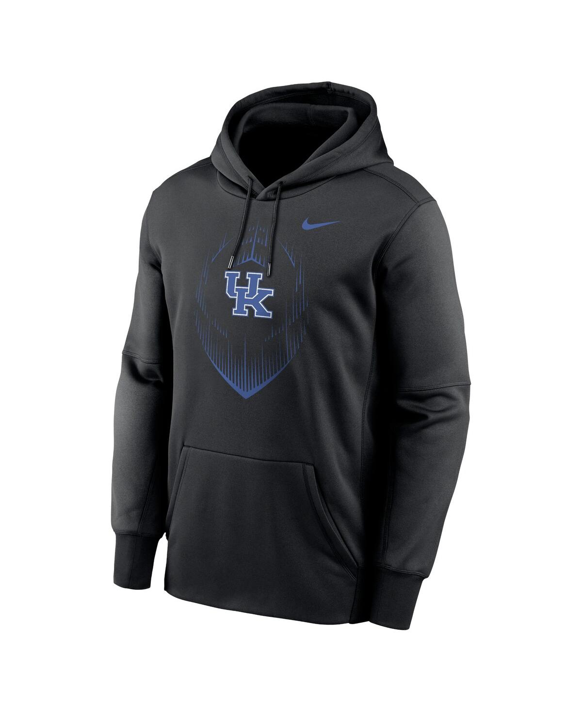 Nike Men'sKentucky Wildcats Football Icon Performance Fleece Pullover Hoodie - Black