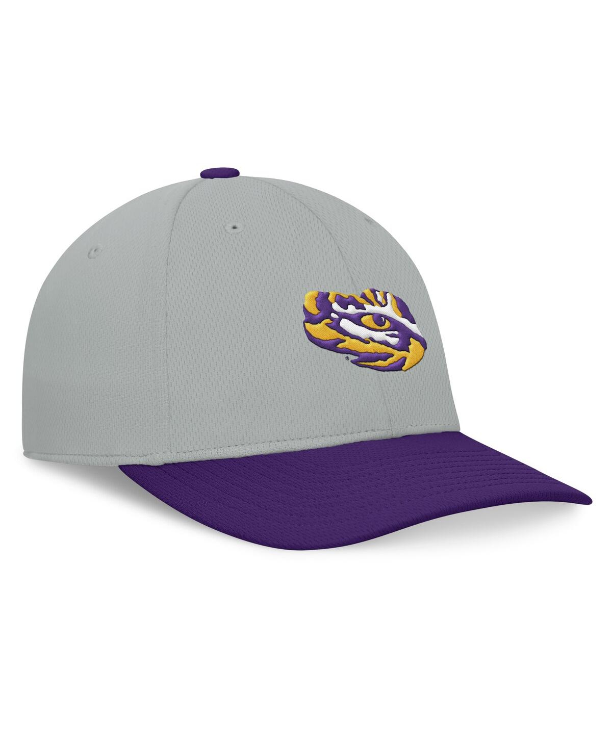 Top Of The World Men's Gray/purple Lsu Tigers Mick Flex Hat In Gray,purple
