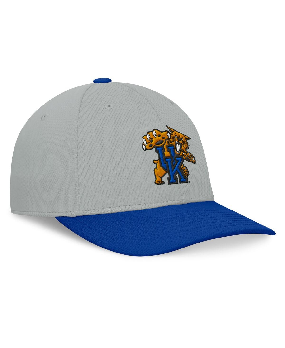Top Of The World Men's Gray/royal Kentucky Wildcats Mick Flex Hat In Gray,royal