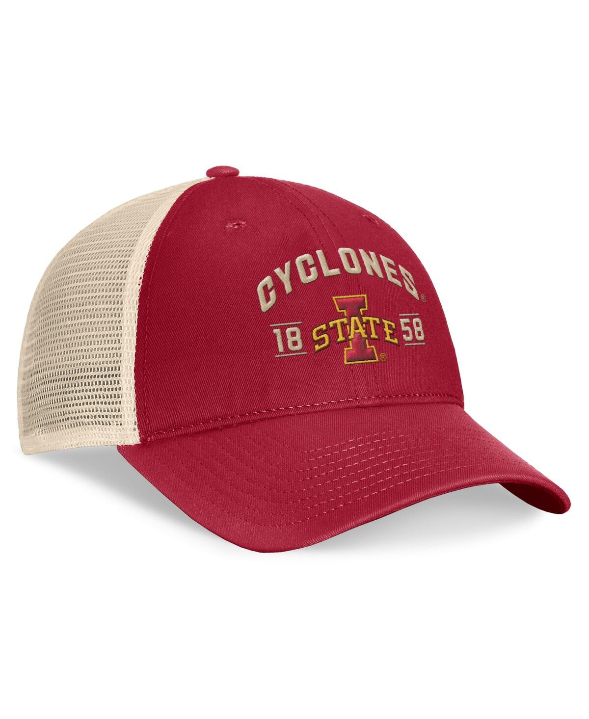 Top of the World Men'sIowa State Cyclones Heritage Waylon Trucker Adjustable Hat - Cardinal, Natural