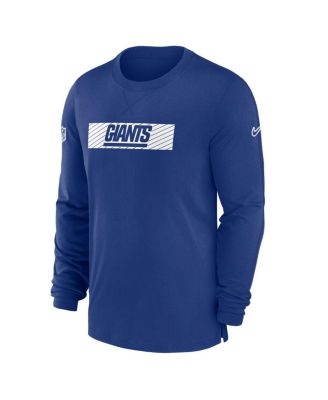 Men's Royal New York Giants Sideline Player Performance Long Sleeve T-Shirt