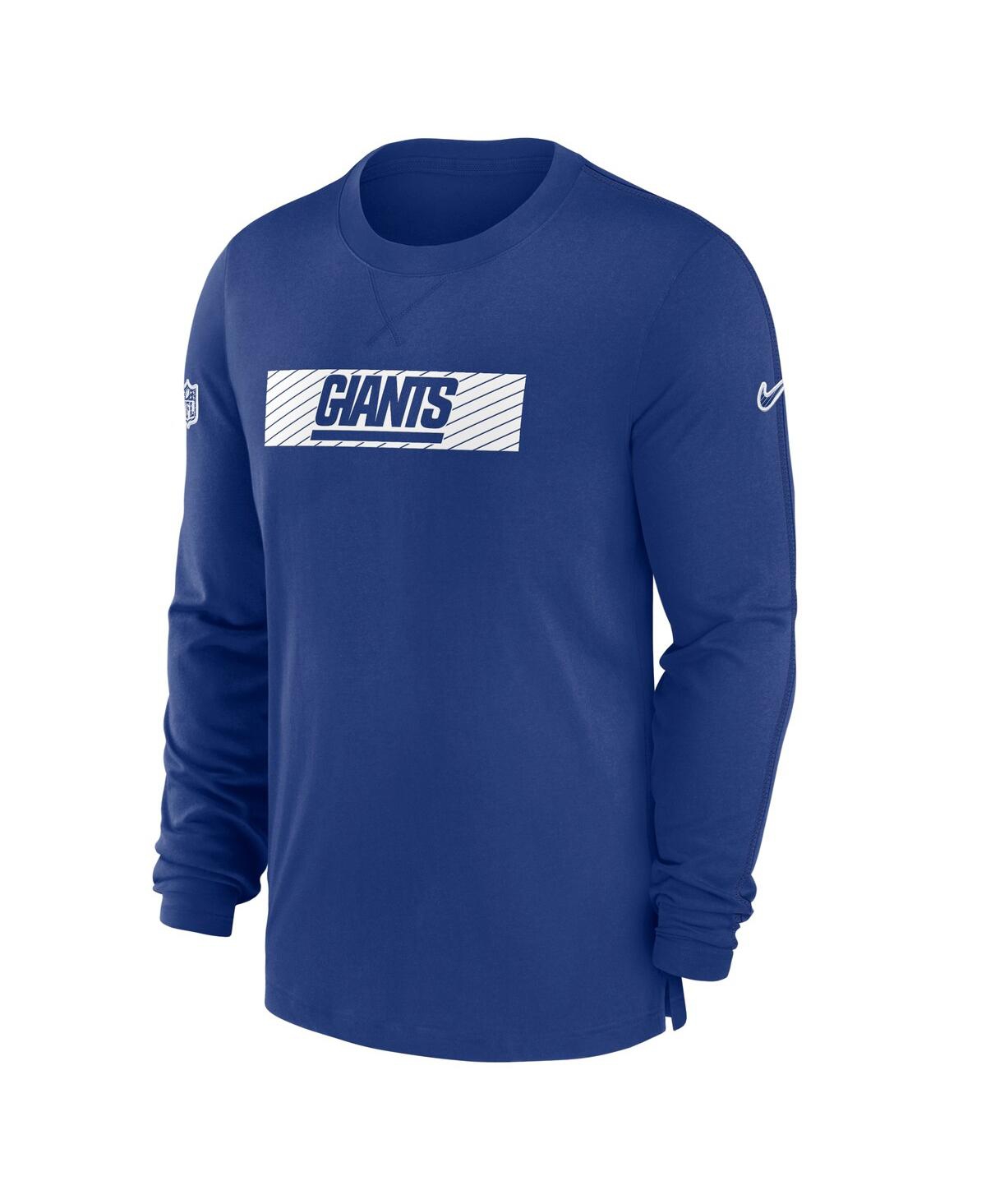 Nike Men's Royal New York Giants Sideline Player Performance Long Sleeve T-shirt In Royal