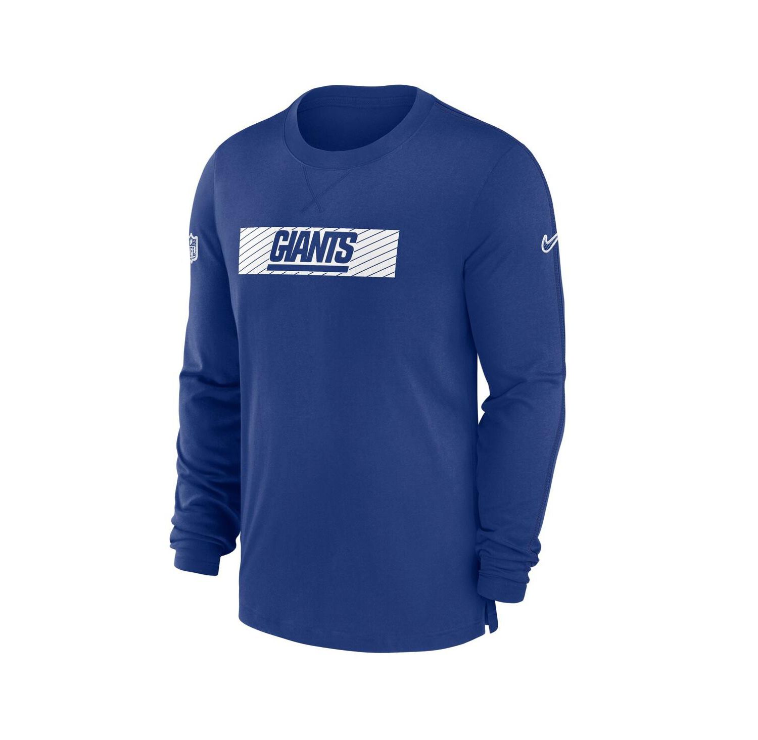Men's Royal New York Giants Sideline Player Performance Long Sleeve T-Shirt
