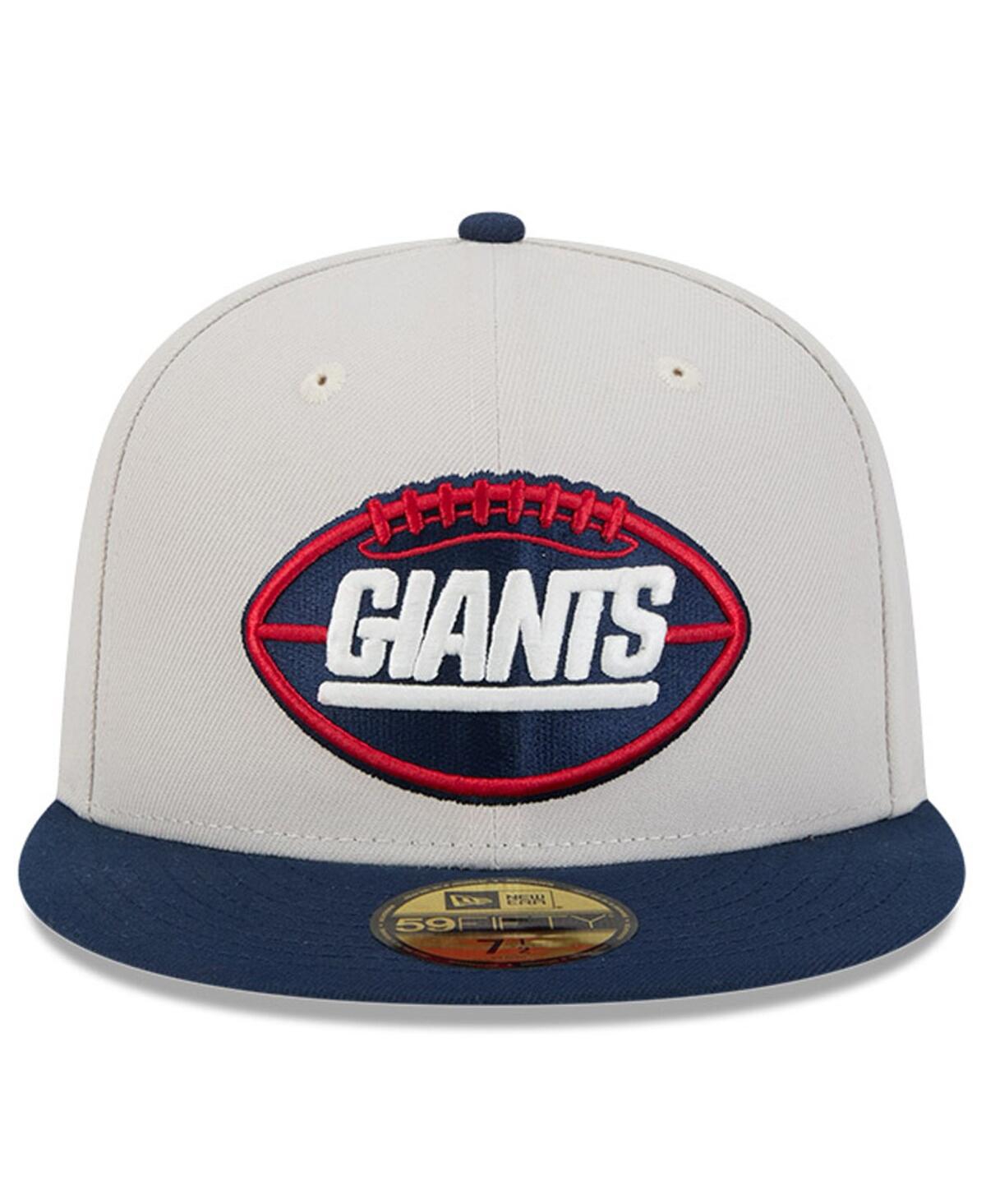 New Era Men'sNavy New York Giants 2024 Sideline Historic 59FIFTY Fitted Hat - Stone, Navy