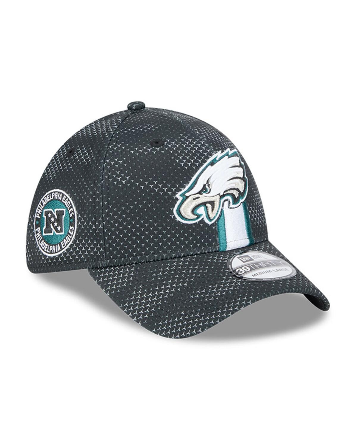 New Era Men'sPhiladelphia Eagles 2024 Sideline 39THIRTY Flex Hat - Black