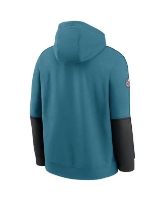 Men's Teal Jacksonville Jaguars Throwback Alternate Logo Team Issue Club Pullover Hoodie