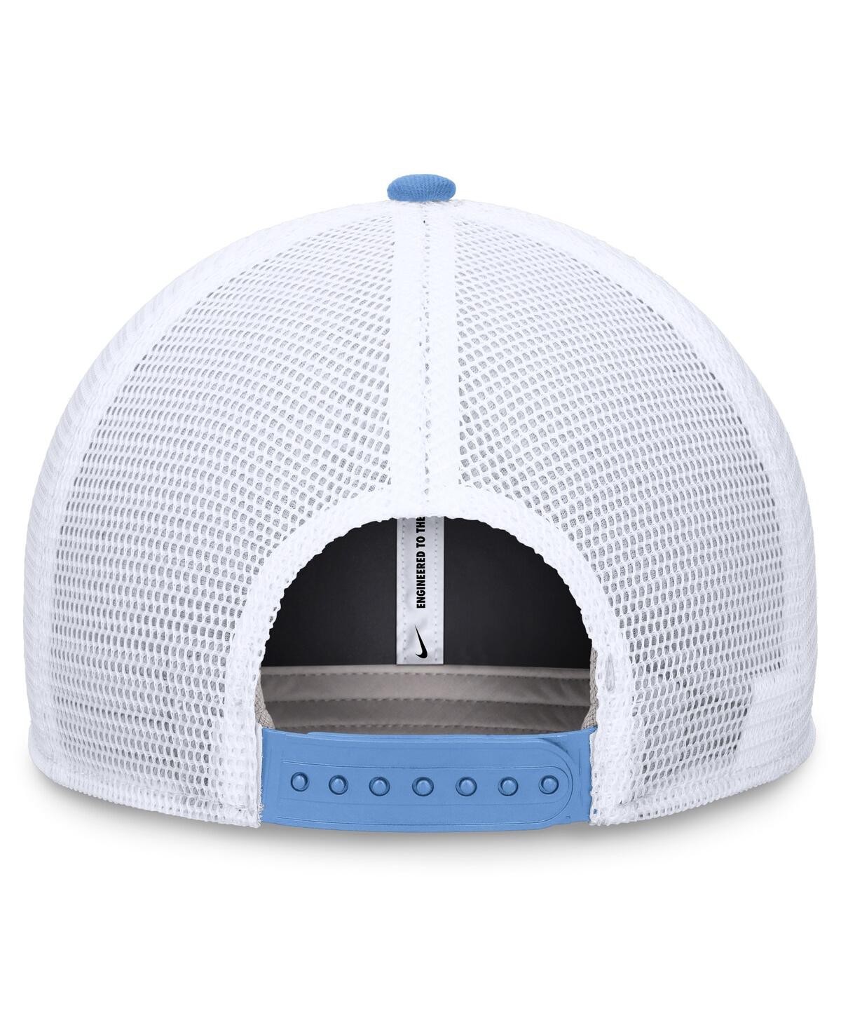 Nike Men'sWhite North Carolina Tar Heels Legacy Mascot Trucker Adjustable Hat - Light Blue, White